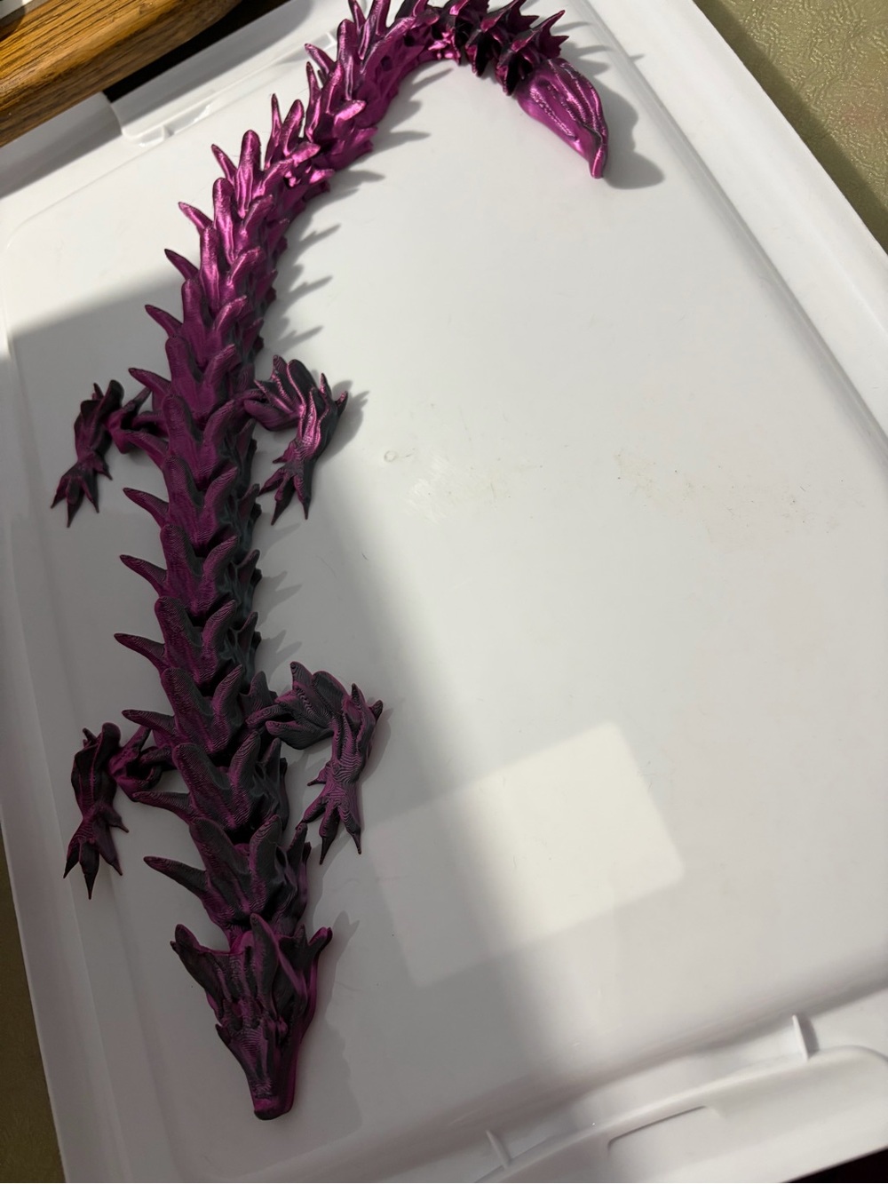 Decorative Metallic Purple Dragon Wall Accent - Brand: